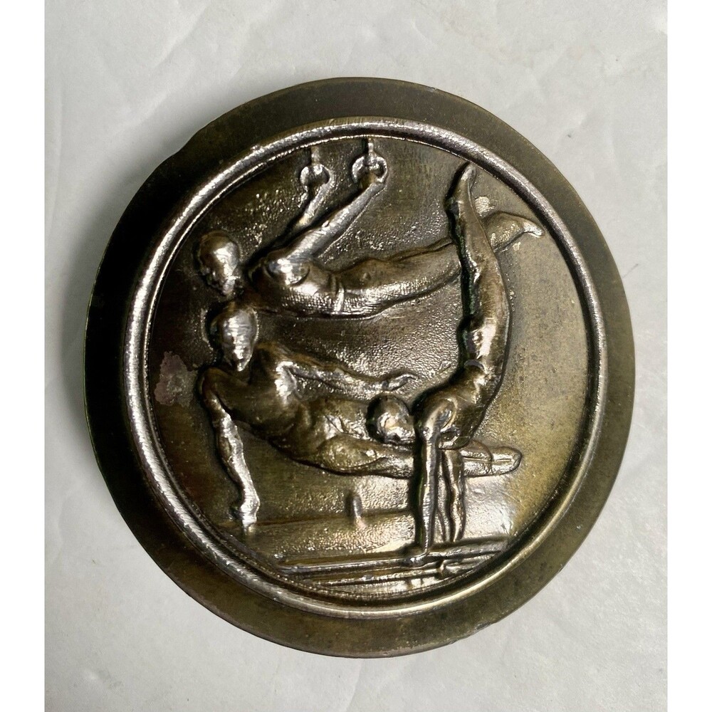 Vintage Gymnastics Belt Buckle Ltd Edition Brass 1977 Serial Number 793